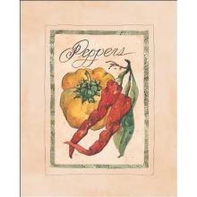 Vintage Peppers Poster Print
