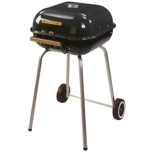 Meco Charcoal Grills - 4100 Charcoal BBQ Grill With Wheels - Black