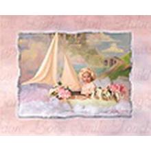 Baby In Sailboat Poster Print