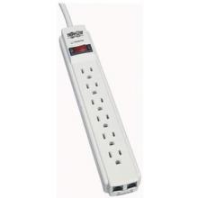 6-OUTLET SURGE SUPPRESSOR;(TELEPHONE PROTECTION, 4-FT CORD)