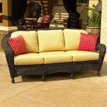 North Cape Port Royal Resin Wicker 3 Seater Sofa - Walnut
