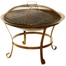 Oakland Living Stainless Steel Fire Pit With Stand - 30 Inch