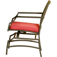 Shade Trends Laguna Wrought Iron Action Chair - Raven With Aquamarine Fabric