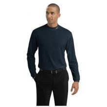 Nike Golf Dri-Fit Interlock Long-Sleeve Mock Turtleneck L Dark Navy - Moisture Control