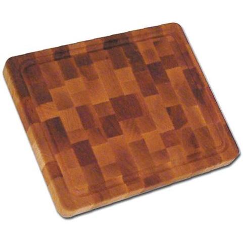 End Grain Board W/Groove And Rubber Feet