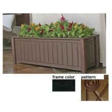 Eagle One Recycled Plastic 34 Inch North Hampton Planter Box Diamond Pattern - Black