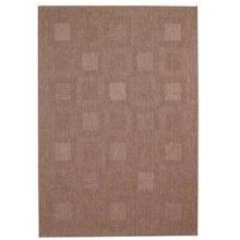 Capel Rugs Rectangle Seabreeze Blocks Outdoor Rug, Cocoa - 3 Feet 11 Inches X 5 Feet 6 Inches