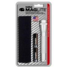 MagLITE Mini Maglite AA Flashlight With Holster - Silver