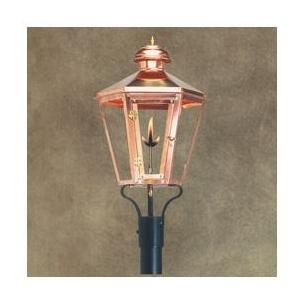 Legendary Lighting Apollo 3 Copper Propane Gas Light With Post Bracket And Electronic Ignition