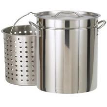 Bayou Classic 44 Quart Stainless Steel Stockpot With Basket