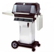 MHP Gas Grills WHRG4DD Hybrid Propane Gas Grill W/ SearMagic Grids On Stainless Cart