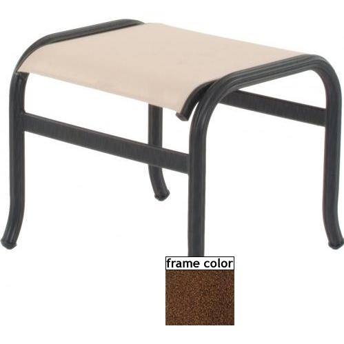 Suncoast Renaissance Sling Ottoman - Cabernet Frame And Nougat Fabric