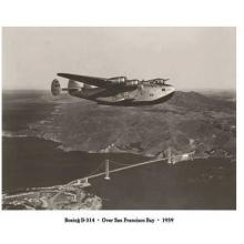 Boeing B-314, Over San Francisco Bay, 19 Poster Print