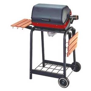 Meco 9325 Electric BBQ Grill On Cart With Fold Down Side Tables