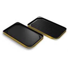 Chefs Design Cast Aluminum Grill & Griddle Set, Large - Gold