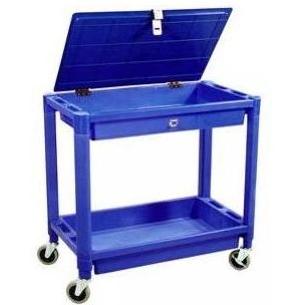Astro Pneumatic Heavy-Duty Plastic Utitlity Cart With Locking Lid