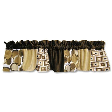 Brown Bubbles Window Valance