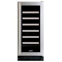 Marvel 23 Bottle Wine Cooler, White Cabinet, White Frame Glass Door