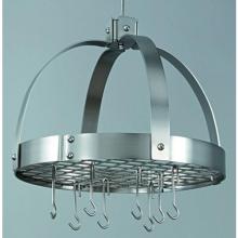 Old Dutch Dome Satin Nickel Pot Rack With Grid And 16 Hooks RM