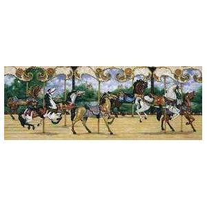 Carousel Horse Parade Poster Print