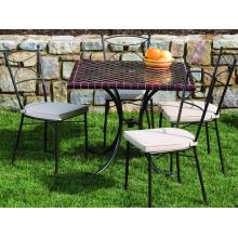 Alfresco Home Cognac 35.5 Inch Square Table Cafe Group