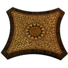 Alfresco Home San Marco (Arezzo) Bev/Firepit Mosaic Bottom Shelf (Black Frame)
