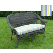 North Cape Tufted Love Seat Cushion ONLY (1)- Huntington Mediterranean