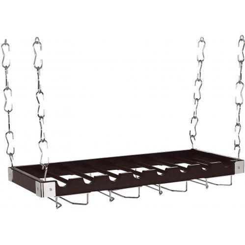 Charcoal Gray Wood Wine Rack (8) Bottle Hanging/Wall Wine Rack