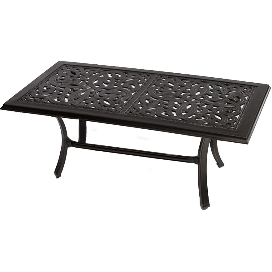 Alfresco Home Scroll 84 Inch Rectangular Dining Table & Base - Antique Topaz