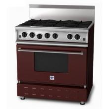 BlueStar Range RNB 36 Inch Propane Gas Range - Wine Red