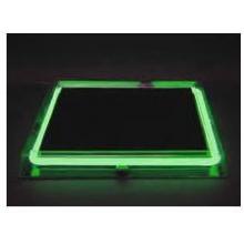 Neon Concepts 15 Inch Square Clear Top Serving Tray (Green Neon / Disposable Battery)