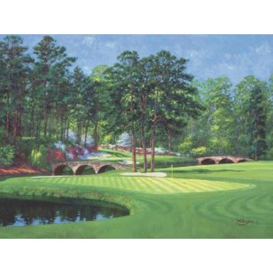 Bernard Willington - The 11th At Augusta-White Dogwood Size 7x5 Poster Print by BEN