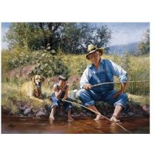 Fishin With Grandpa Poster Print