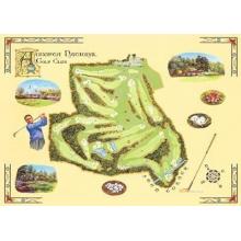 Golf Course Map - Augusta Poster Print