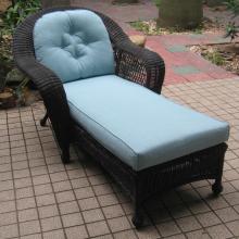 North Cape Port Royal Resin Wicker Chaise Lounge - Espresso