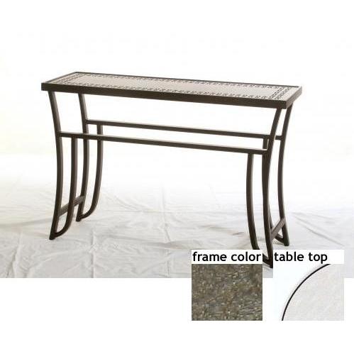 Ellington 18 X 54 Inch Aluminum Rectangle Console Table - Glass With Scavo Bronze Frame