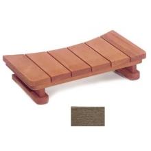 A&B Accessories Recycled Plastic Spa Steps: Single Tier Curved 34 Inch Driftwood