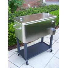 Oakland Living Stainless Steel 80qt Patio Cooler With Cart