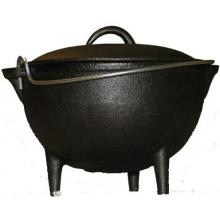 Seasoned Cast Iron Round Bottom Camp Pot W/legs 1 Qt.