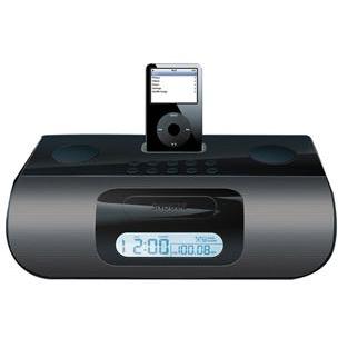ILUV I177BLK IPOD SPEAKER SYSTEM WITH AM/FM RADIO & DUAL ALARM (BLACK)