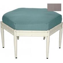 Windham Castings Nikko Hexagonal Ottoman Cushion , Sunset Stripe Mocha LX