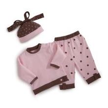 Elegant Baby Fashion Set 12 Month - Pink/Chocolate