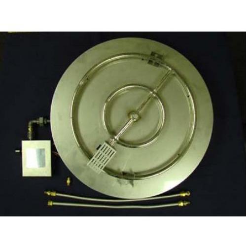 HPC 30 Inch Propane Gas Flat Pan Fire Pit Kit With 24 Inch Burner And Spark Ignitor