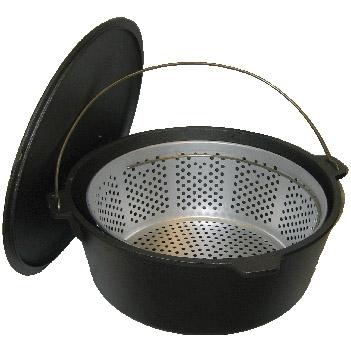 Cast Iron Dutch Oven W/ Fry Basket - 20 Qt