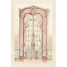 French Windows & Curtains Poster Print