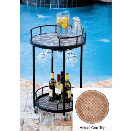 Alfresco Home Portobello Outdoor Serving Cart - 20 Inch