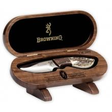 Browning Hunting Traditions Knife, White Tail With Lithograph