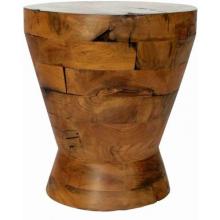 Teak Wood Thimble Block Side Table