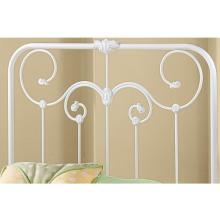 Hillsdale Lindsey White Metal Headboard With Frame - Twin