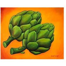 Two Artichokes Poster Print